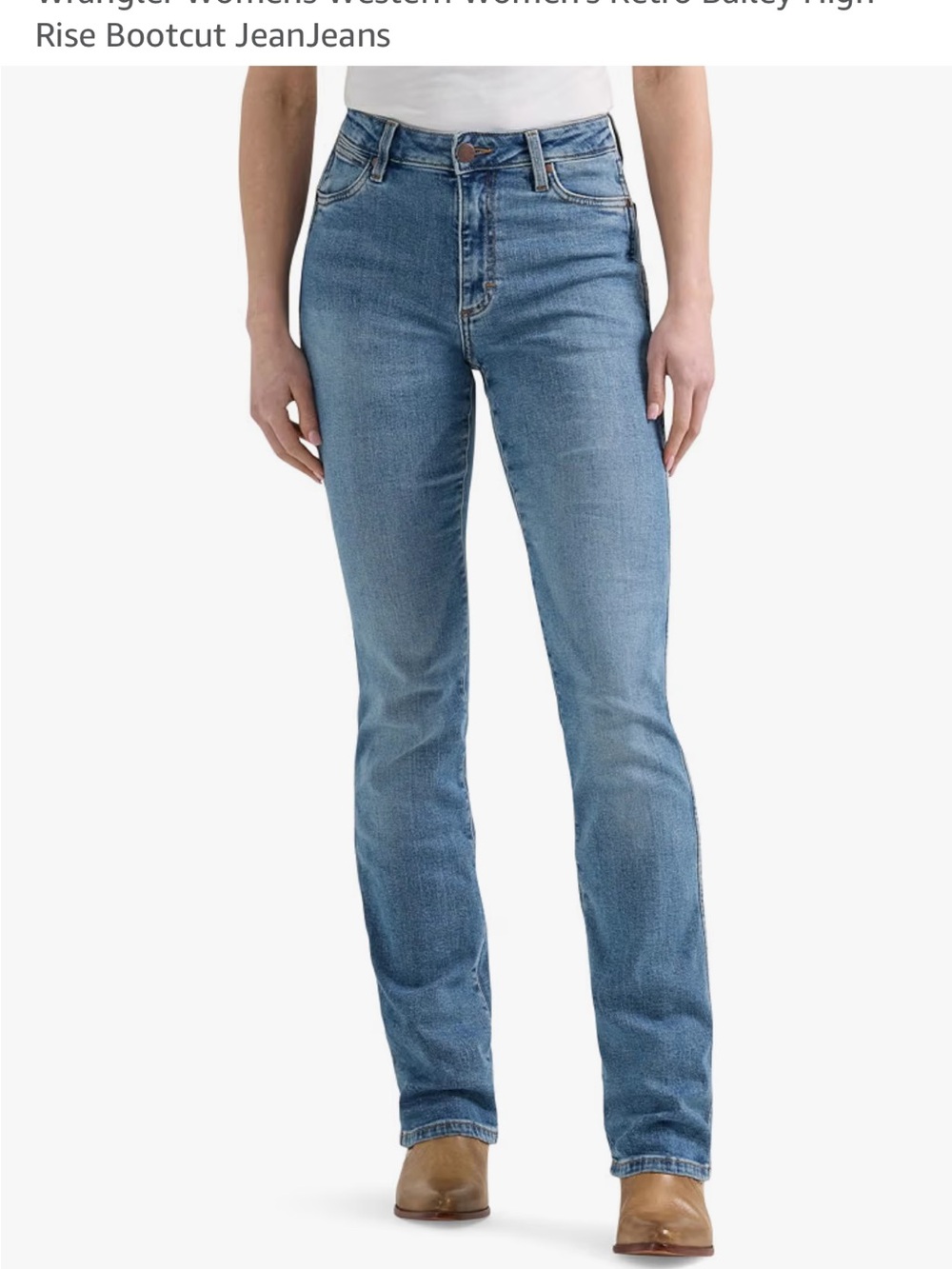 TALL Wrangler Women's High-Rise Bootcut Jeans - Light Blue